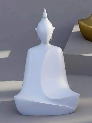 พระเรซิ่น สี ขาว ขนาด 1.9 นิ้ว